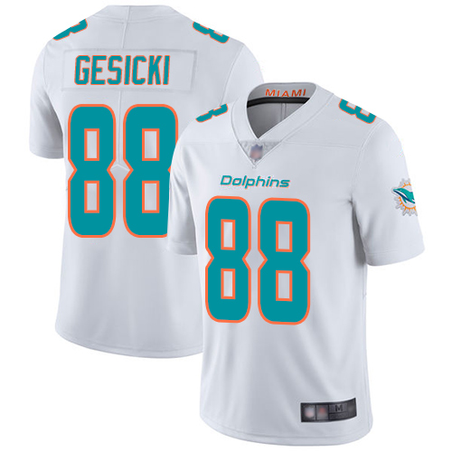 Nike Miami Dolphins #88 Mike Gesicki White Men Stitched NFL Vapor Untouchable Limited Jersey